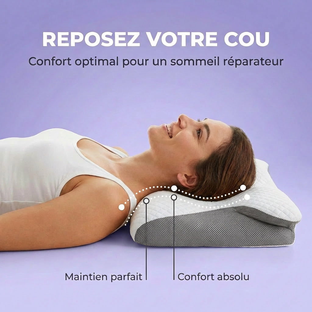 Oreiller Cervical Ergonomique 2-en-1 – Luna Rest
