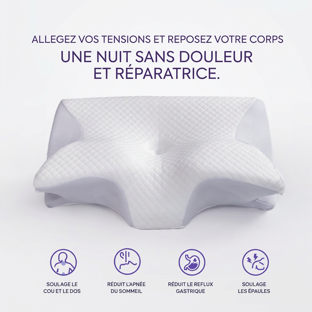Oreiller Cervical Ergonomique 2-en-1 – Luna Rest